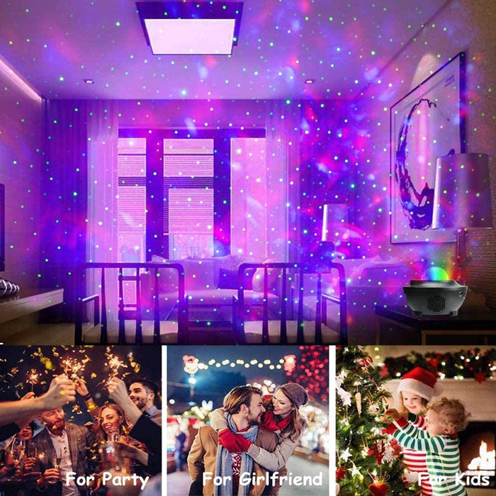 Night Light Projector Galaxy Colorful LED Night Light with Bluetooth Speaker Remote Control Light Projector