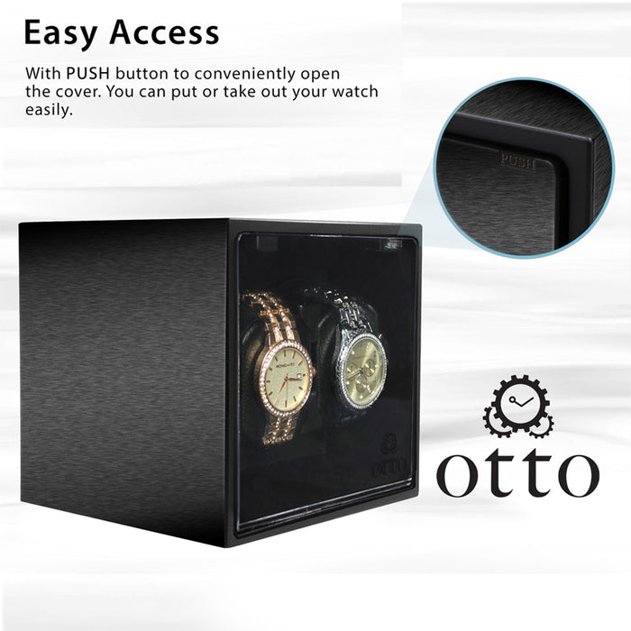OTTO Dual Modular Watch Winder Case 360 Degrees Movement Watch Winder Winding Storage Box For Automatic Watch
