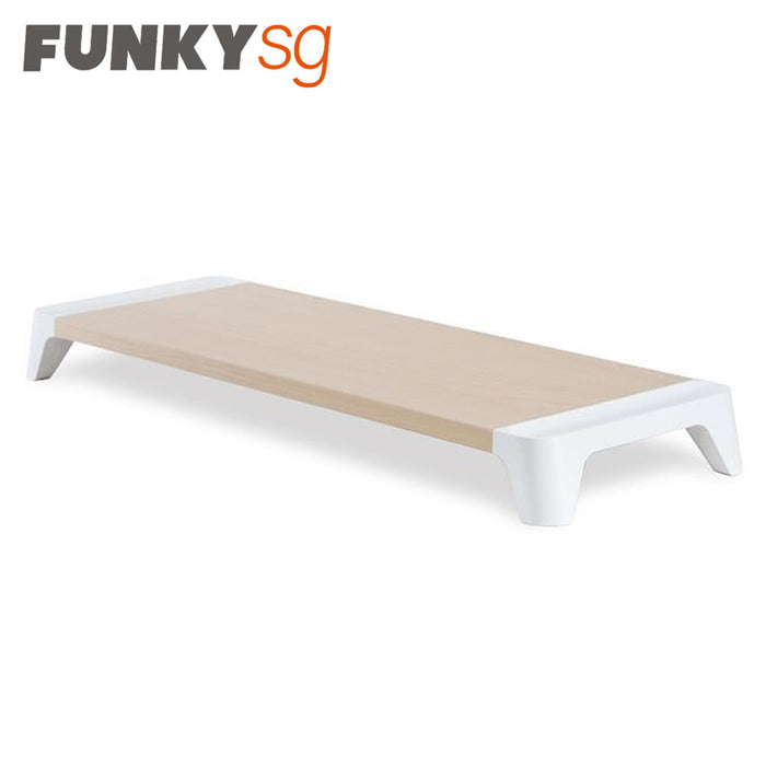 POUT EYES 5- Wooden Monitor Stand in White