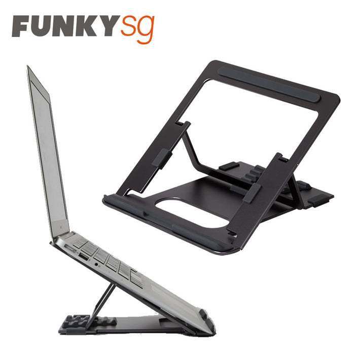 POUT Eyes 3 Angle - Adjustable Angled Ergonomic Laptop Stand Riser - Notebook Laptops 11"-17" - Foldable & Portable w/ 5 Angles and a Carrying Pouch