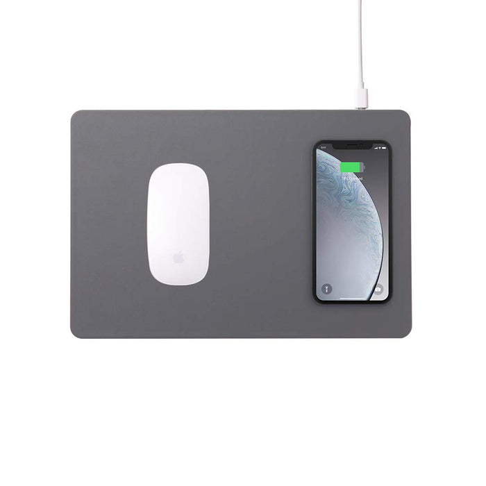 POUT HANDS 3- Wireless Charging Mouse Pad- Dust Gray/Midnight Blue/ Latte Cream