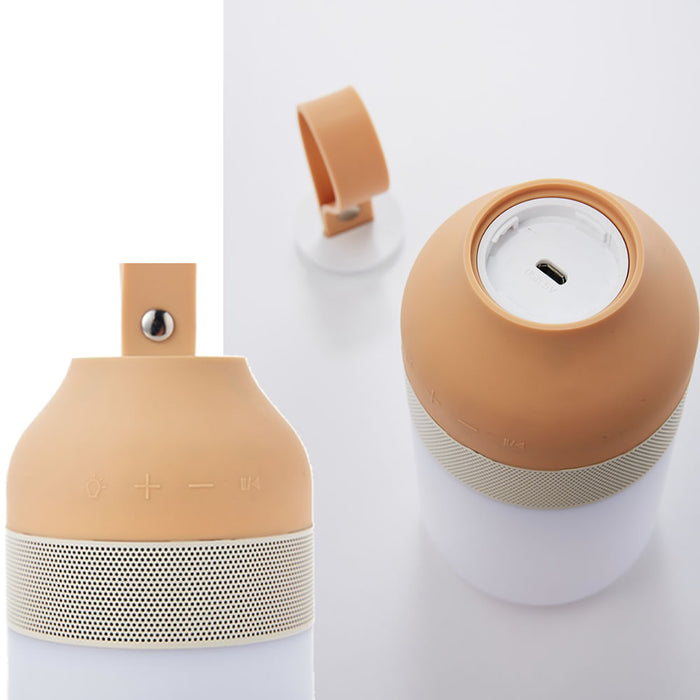 POUT EARS2- Bluetooth Speaker + LED Lamp- Gray/ Cream