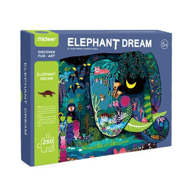 MiDeer 280pcs Animal-Shaped Puzzle, Dinosaur Elephant Puzzle