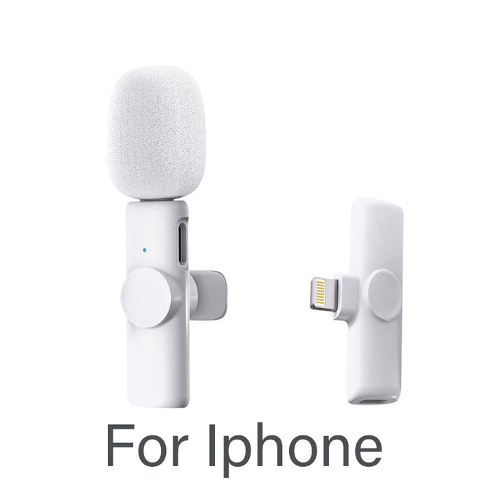 Wireless Microphone for iPhone / Type C Mobile Plug-Play Clip-on Lapel Microphone