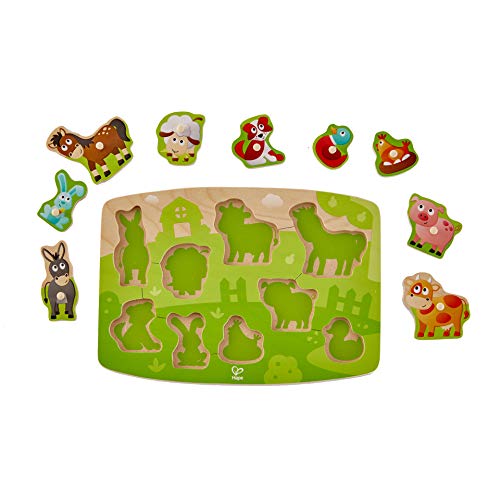 Hape Number, Animal Peg Puzzle. Baby Kids Puzzles
