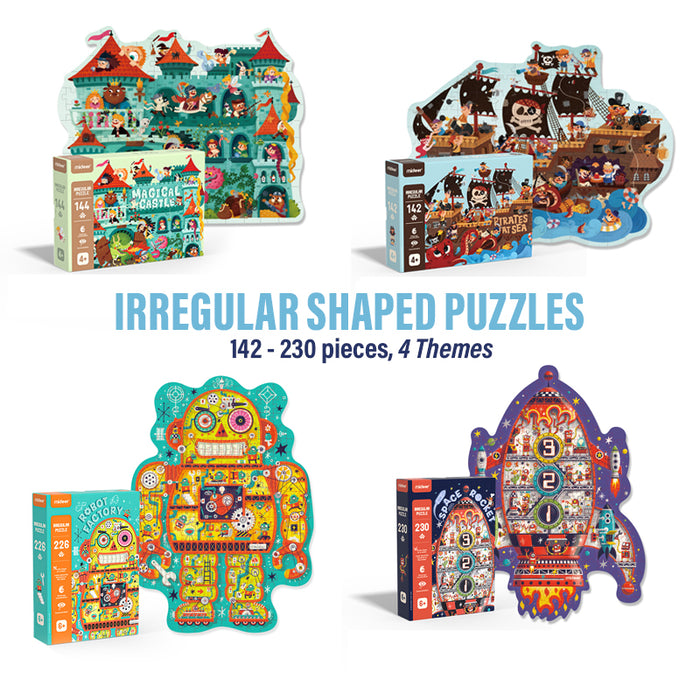 MiDeer Irregular Shape Puzzle Castle Theme Irregular Shape Puzzle Design 144pcs