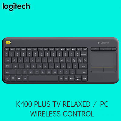 Logitech K400 PLUS TV relaxed wireless control of your PC connected TV