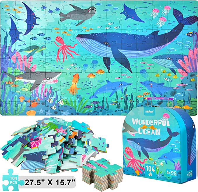 Mideer Gift Box Puzzle 8 Themes 100-104pcs Puzzles