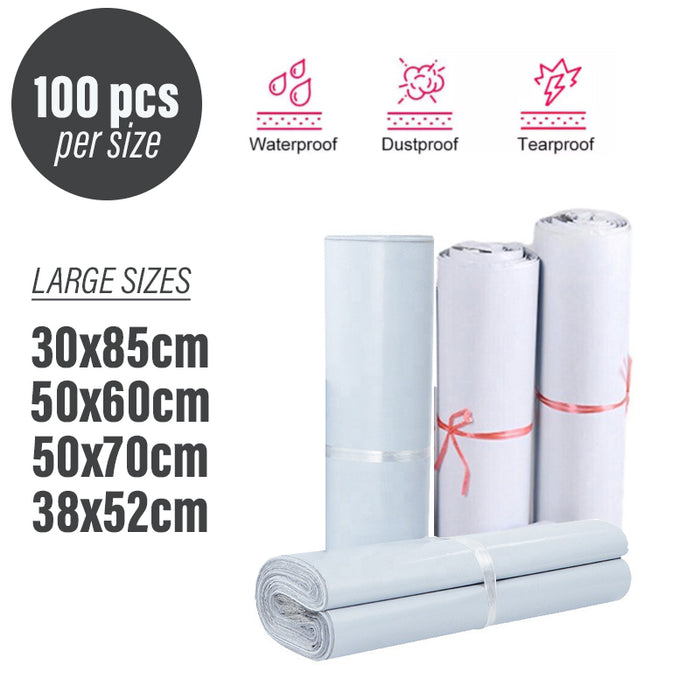 High Quality White Poly Mailer Courier Bag in Pack of 100 Pcs