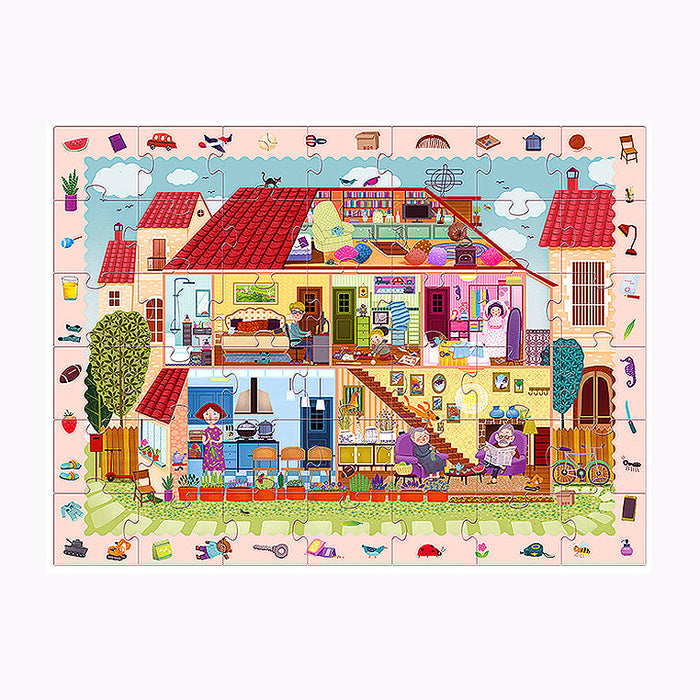 MiDeer Large Puzzles Detective in Room Theme, Jigsaw Puzzles with Magnifying Glass