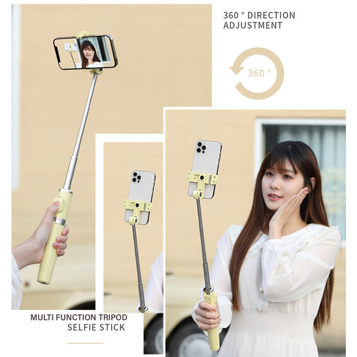 3IN1 Selfie Stick Phone Tripod Expandable Phone Stand M10s with Fill Light and BluetoothWireless Remote