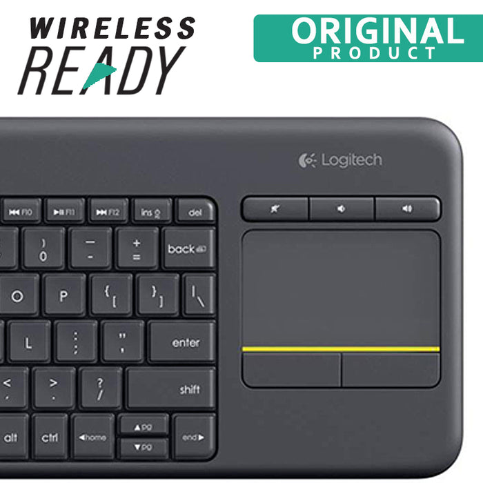 Logitech K400 PLUS TV relaxed wireless control of your PC connected TV