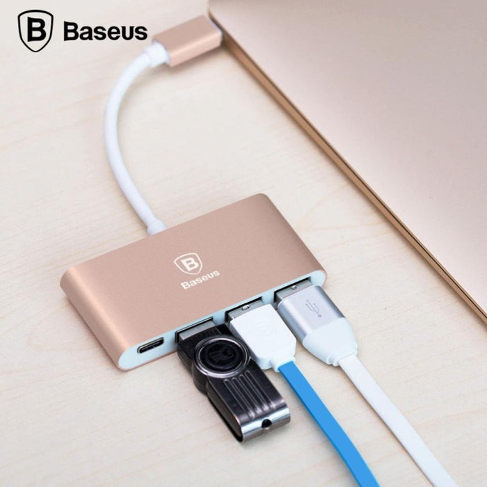 Baseus Type -C + 3 HUB Multi-Function, Flexible Conversion USB3.1