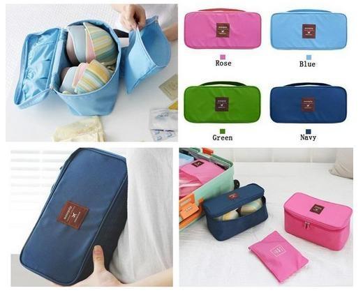 Underwear Pouch Travel Bag Organizer ( Light Blue & Pink)