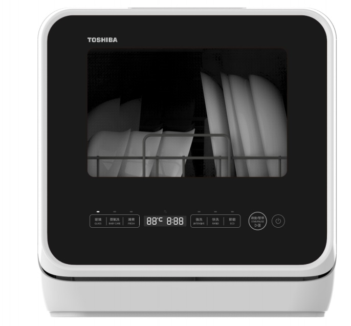 TOSHIBA Countertop 5L Dishwasher 5L Portable Dishwasher DWS-22ASG(K)