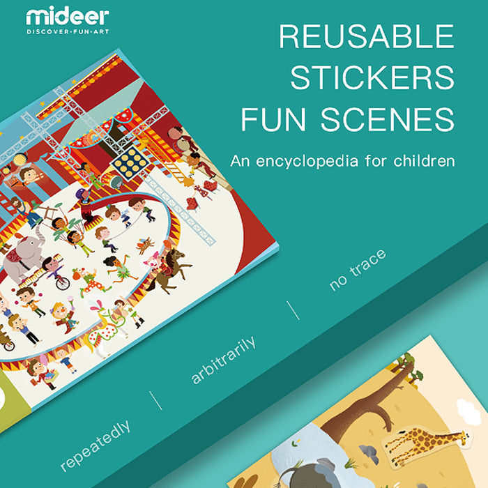 MiDeer Reusable Electrostatic Kids Stickers