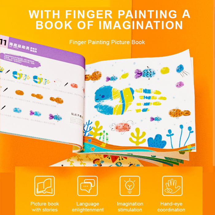 MiDeer Finger Paint Art Book Colouring Book