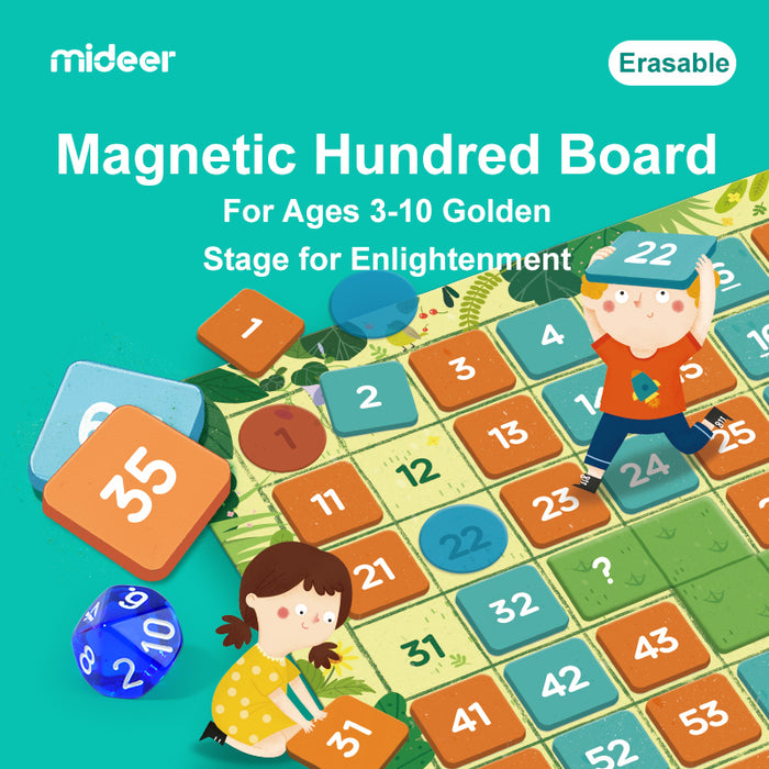 MiDeer Learning Magnetic Hundred 100 Board Game