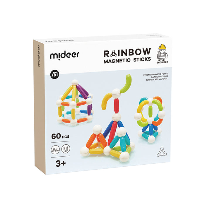 Mideer Rainbow Magnetic Sticks Available in 60pcs and 100pcs