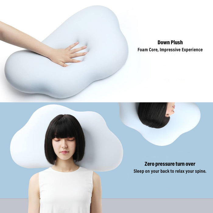 Kids Ergonomic Cervical Pillow, Cloud Shape Sleeping Foam Pillow for Children