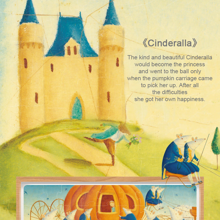 MiDeer 36 Puzzles Piece CINDERALLA PARTY Classic Fairy Tale with Storybook Age 3 Years