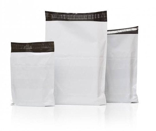 High Quality White Poly Mailer Courier Bag in Pack of 100 Pcs